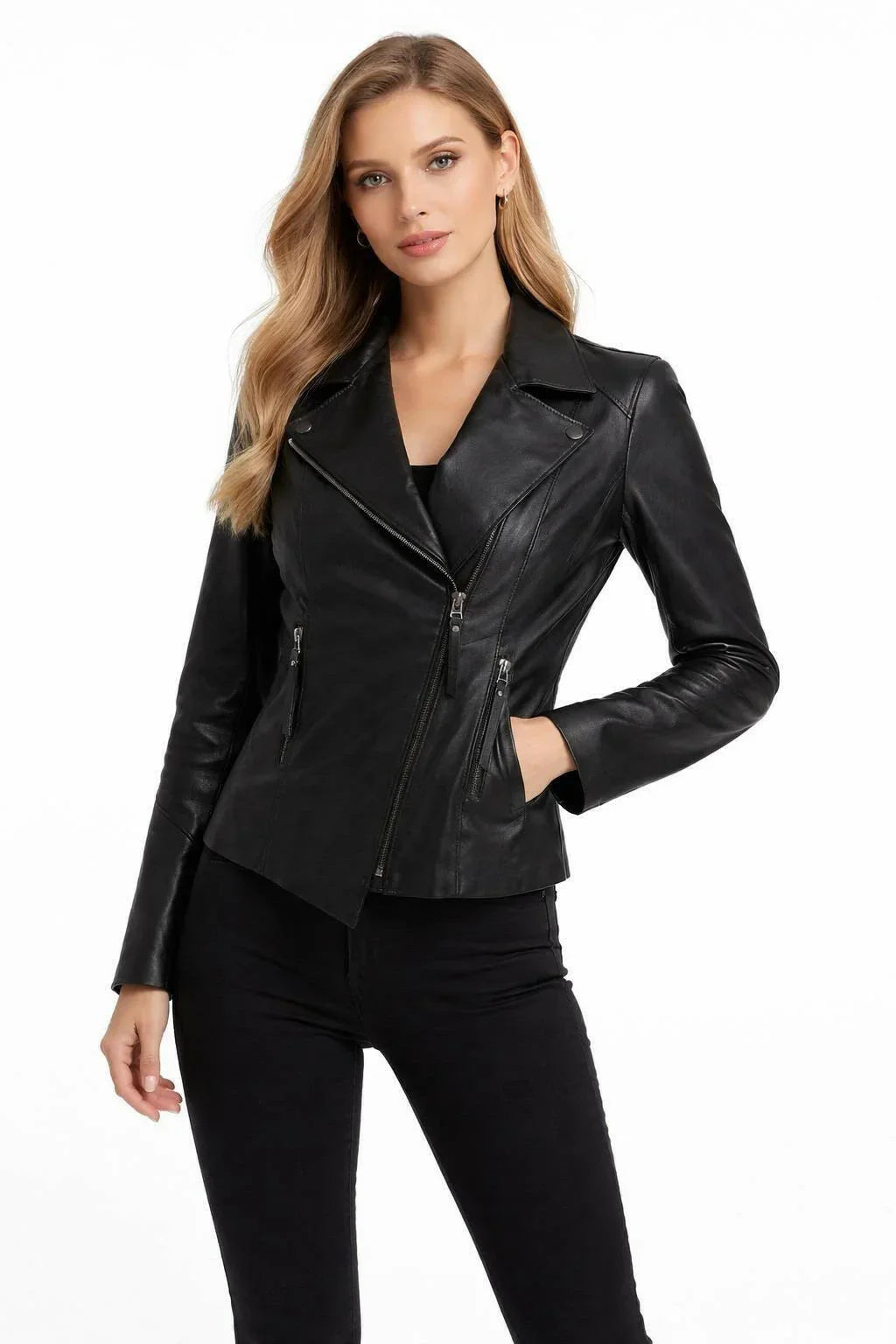 Fitted Biker Leather Jacket by GabelliDesign
