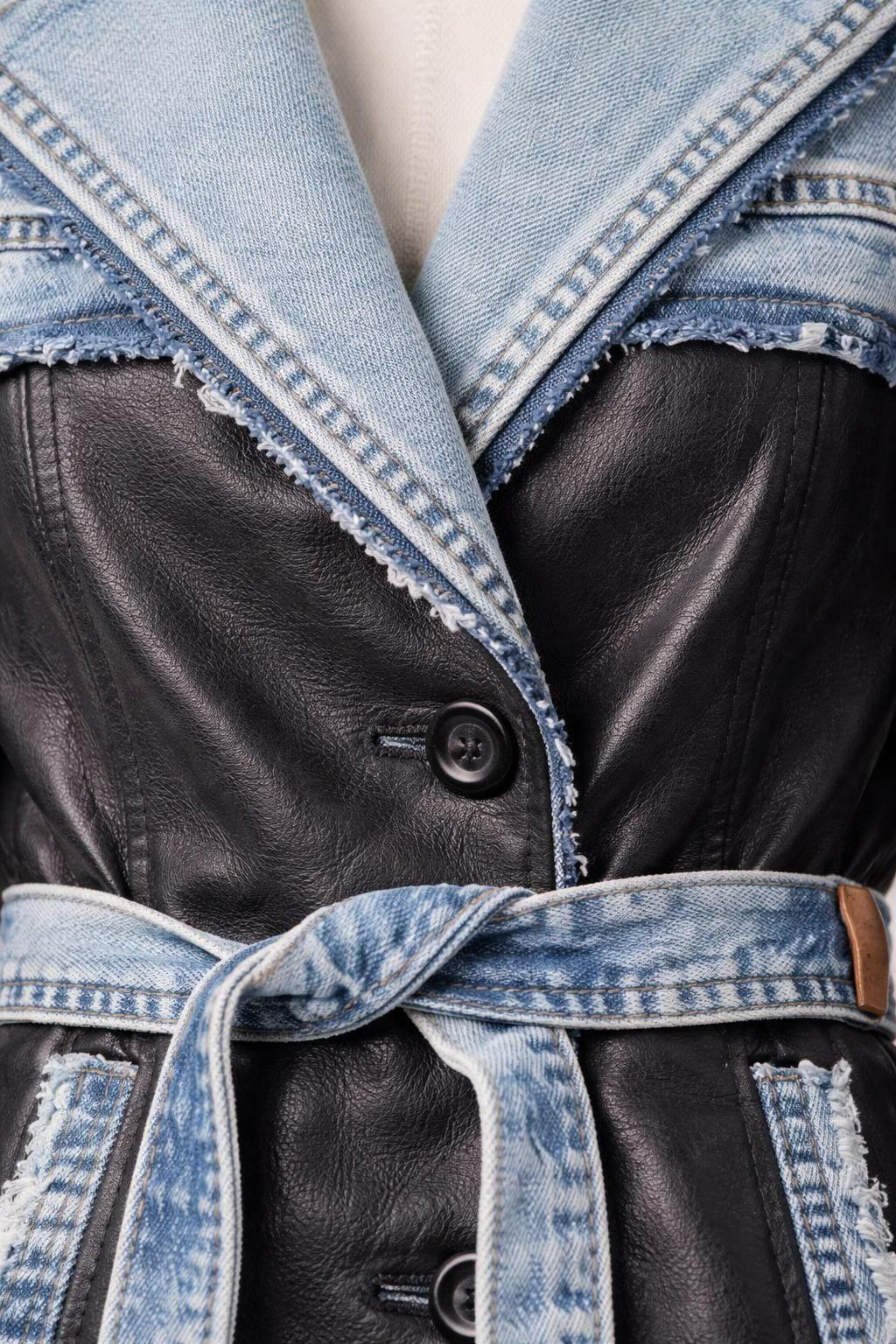 Luxury Vintage Leather long Jacket by GabelliDesign