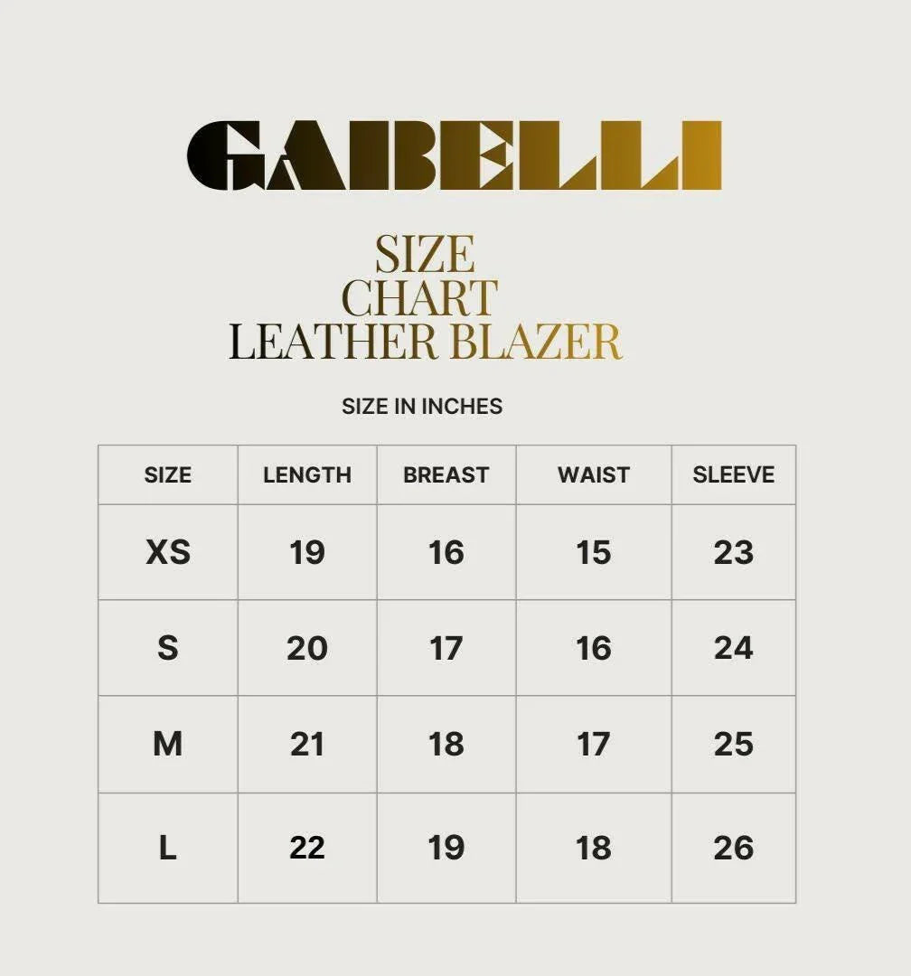 Fitted short Leather Blazer by GabelliDesign