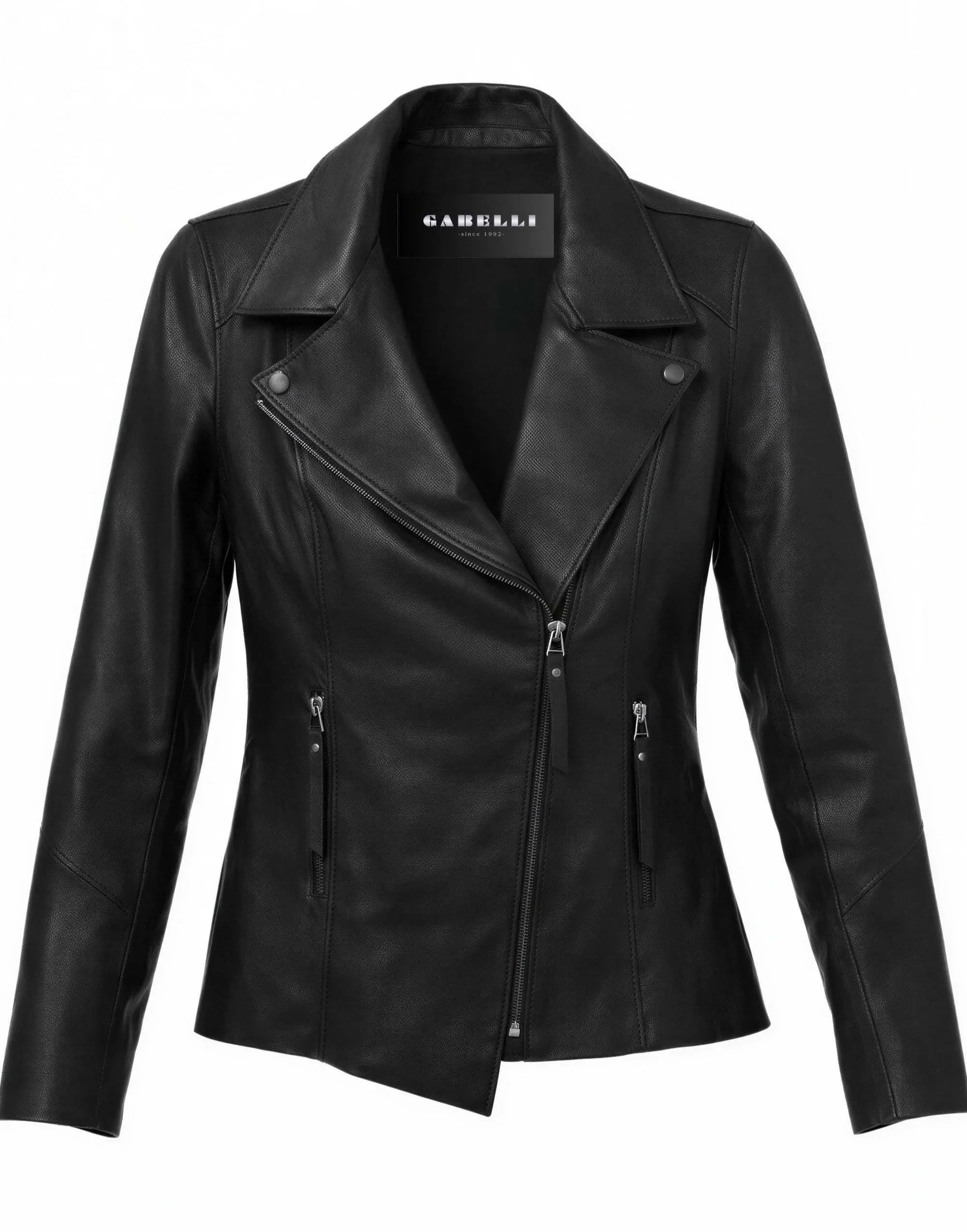 Fitted Biker Leather Jacket by GabelliDesign