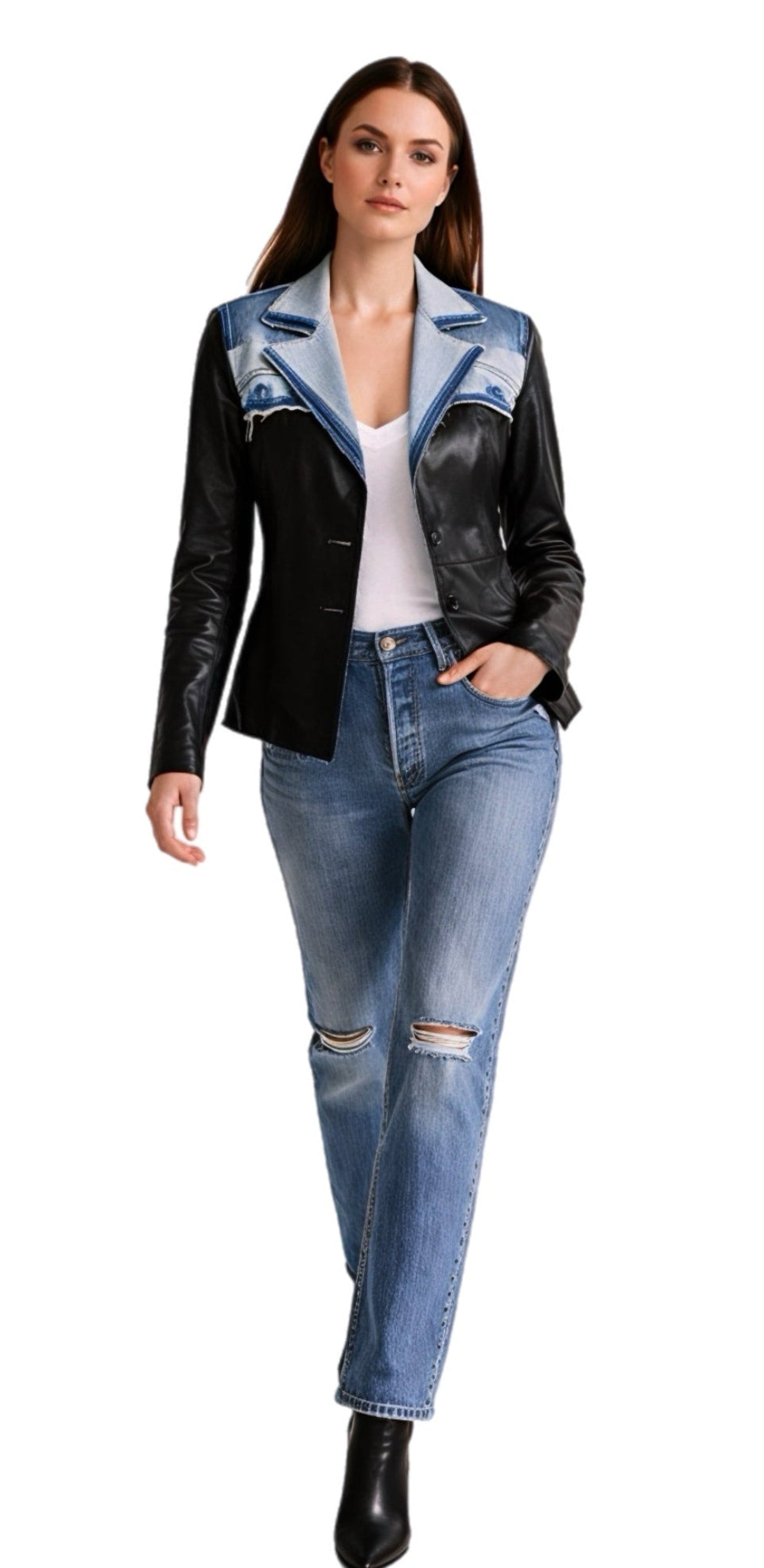 Vintage Leather short Jacket by GabelliDesign