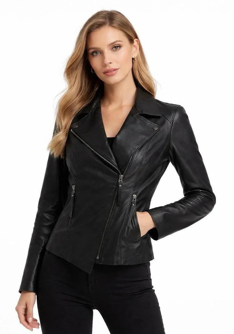 Fitted Biker Leather Jacket by GabelliDesign