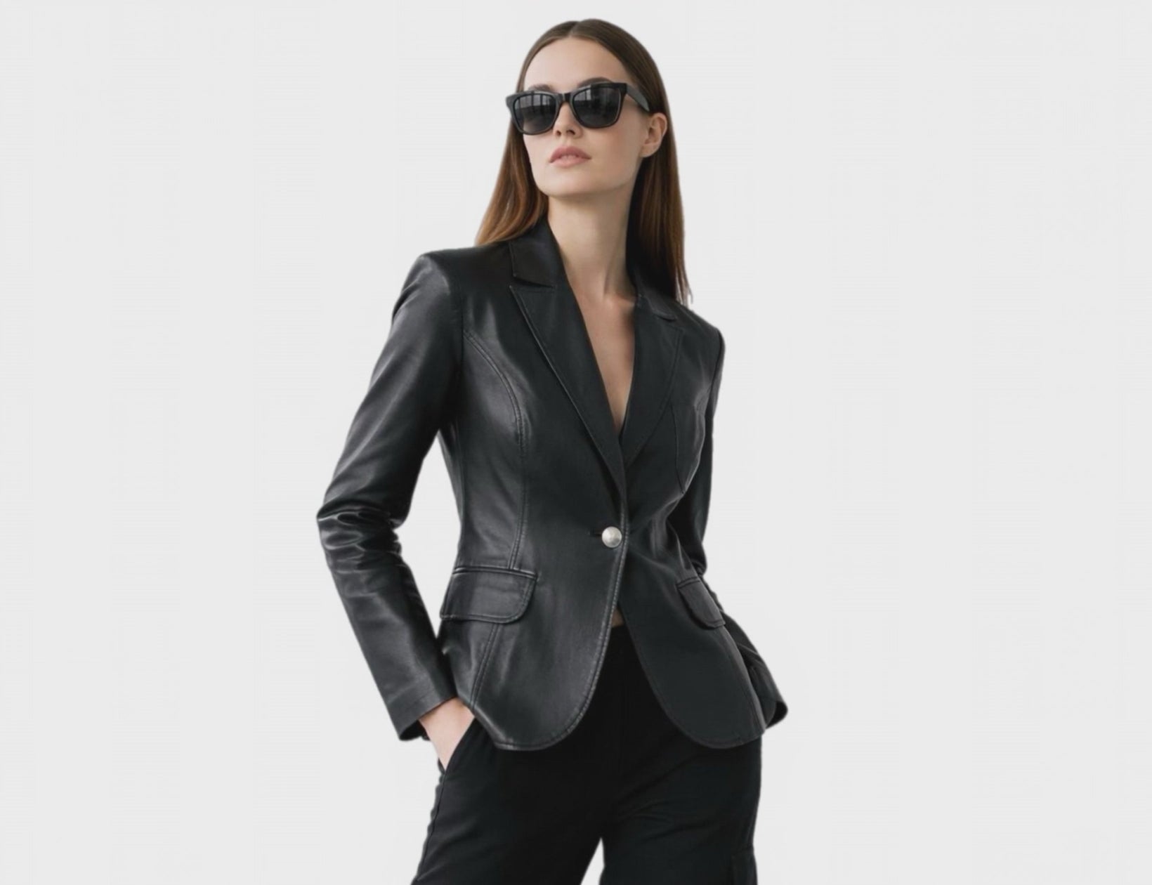 Chic Fitted Short Leather Jacket by GabelliDesign