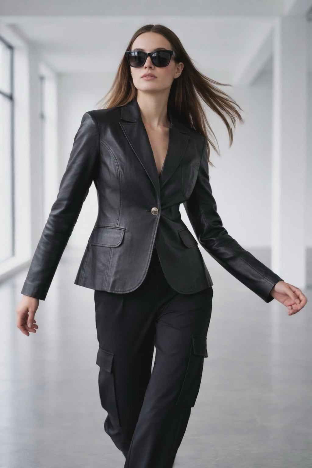 Luxury Short Leather Jacket by GabelliDesign